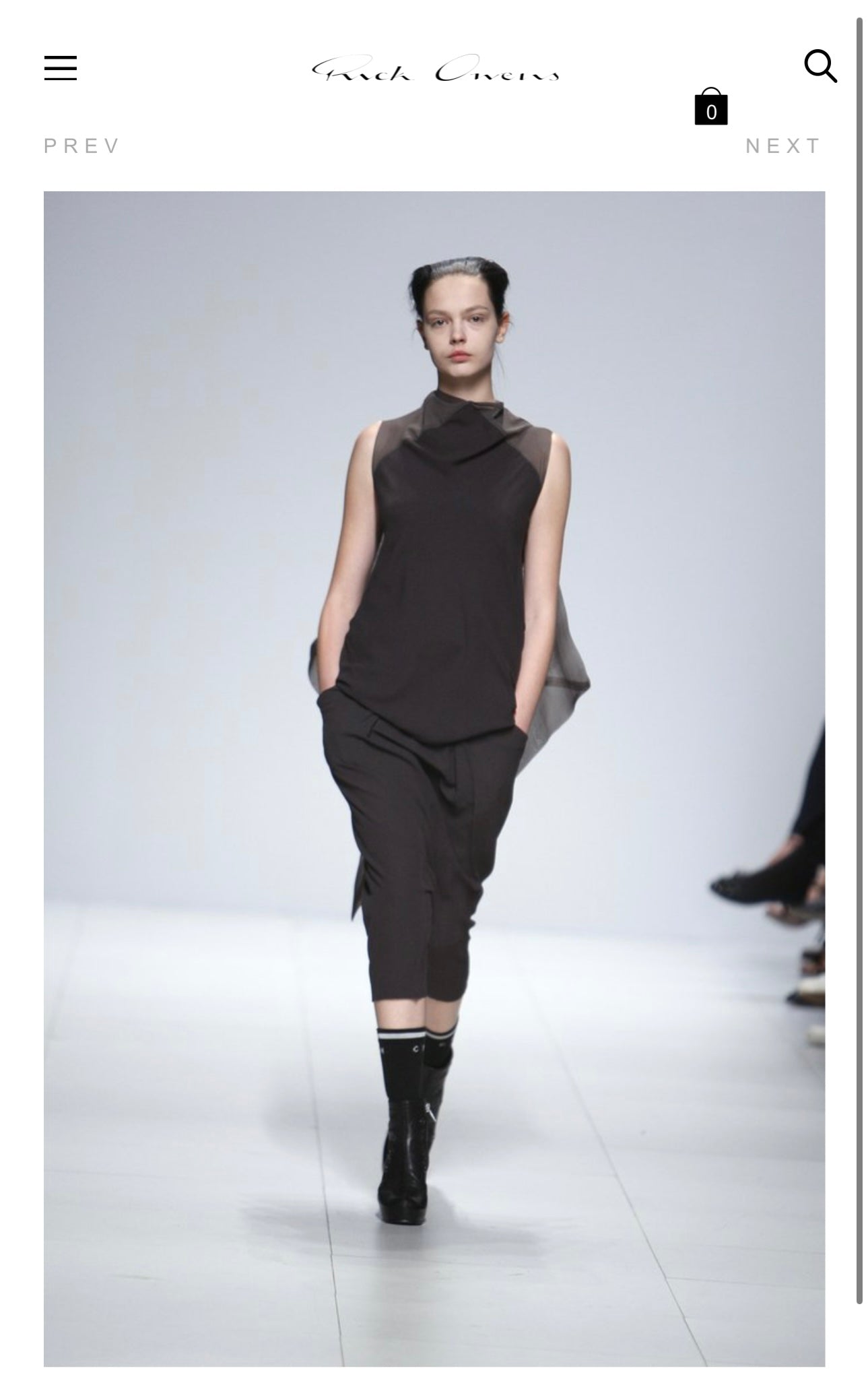 RICK OWENS CREATCH RUNWAY DRESS